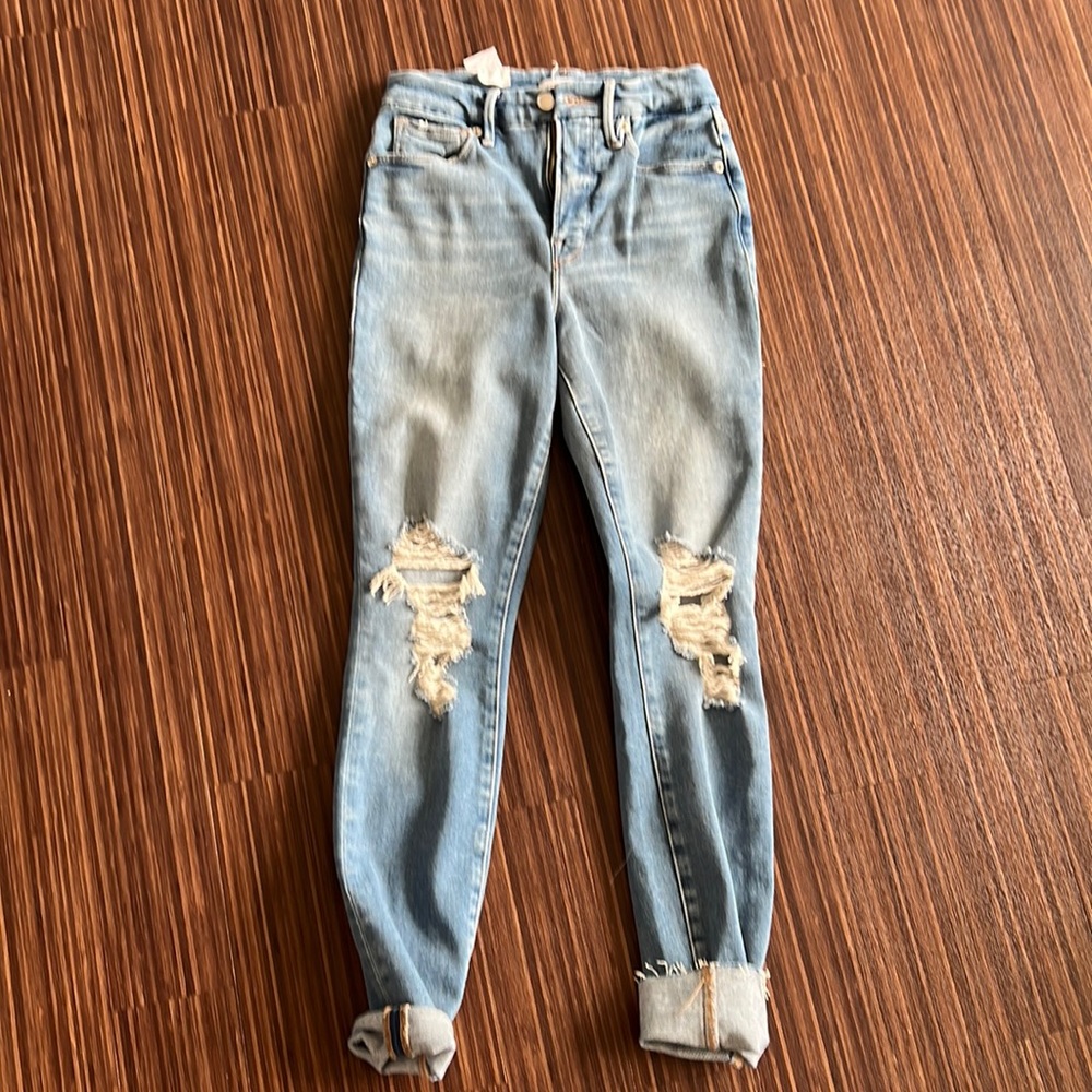 Good American ripped jeans - never worn!